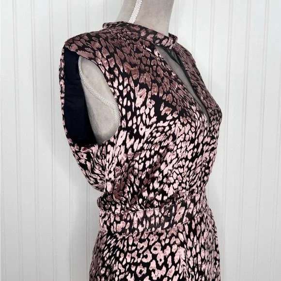 Walter Baker Women Rosalie Halter Mini Dress Leopard Print Size 10 - Picture 6 of 11